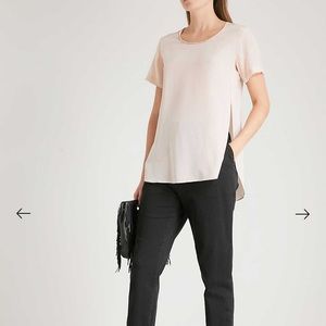 NWT - Maje Lime Silk (100%) Top - Blush color